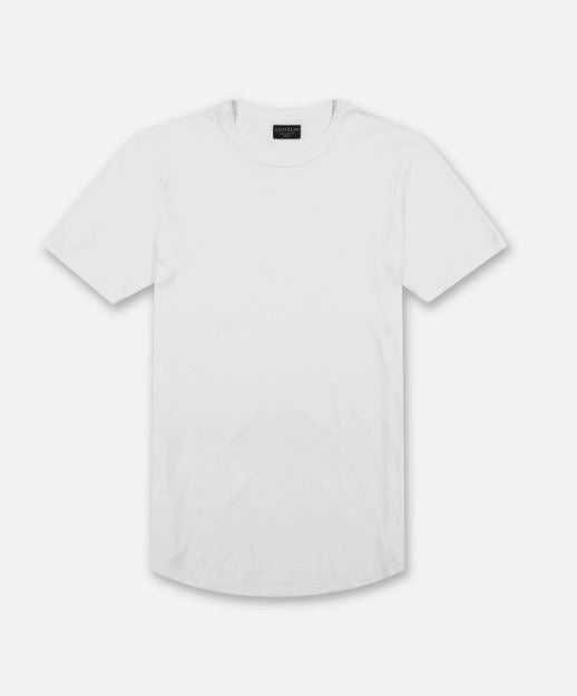 Goodlife-Slub Scallop Crew Tee-White FW23-Men's T-Shirts-Yaletown-Vancouver-Surrey-Canada