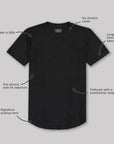 Goodlife-Slub Scallop Crew Tee-Black FW23-Men's T-Shirts-Yaletown-Vancouver-Surrey-Canada