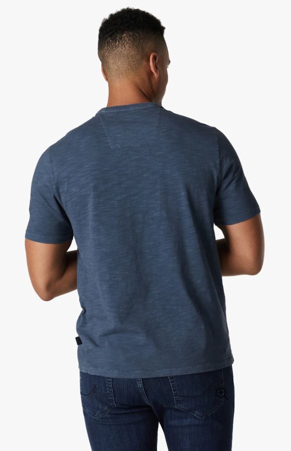 34 Heritage Slub Crew Neck Tee Dark Denim FW23-Men&#39;s T-Shirts-Yaletown-Vancouver-Surrey-Canada