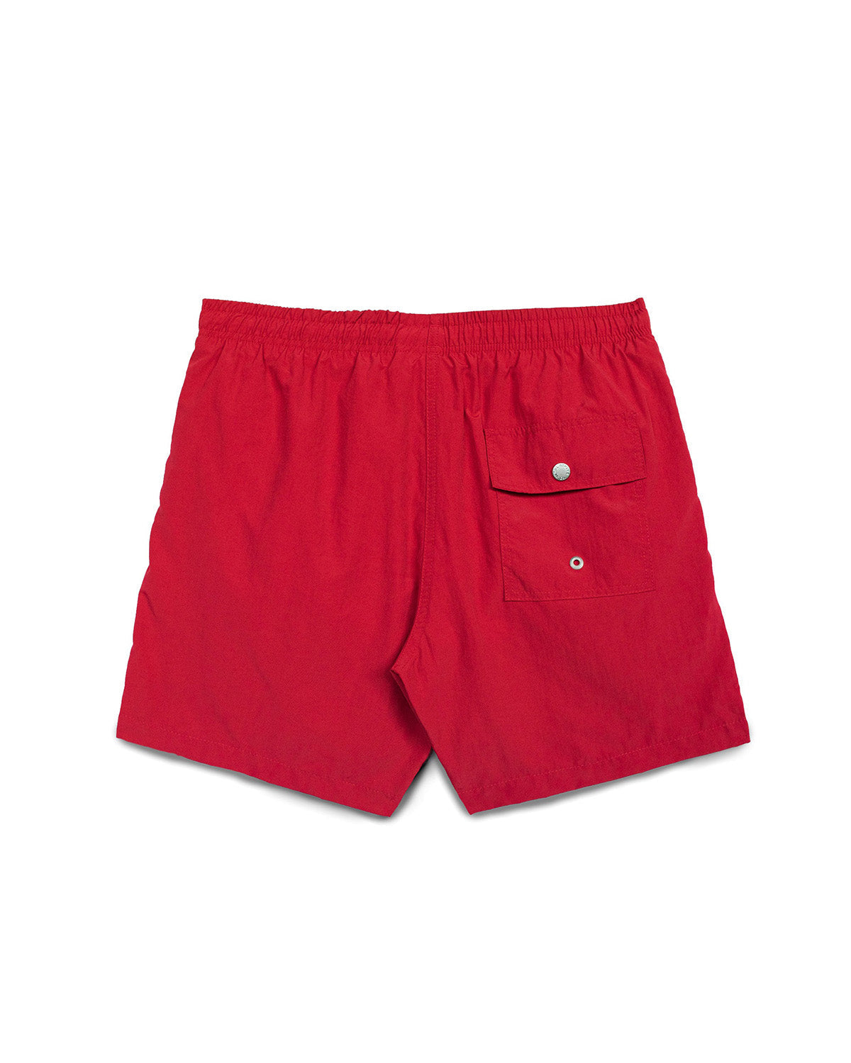Bather Solid Red Swim Trunk - Red-Men's Shorts-Brooklyn-Vancouver-Yaletown-Canada