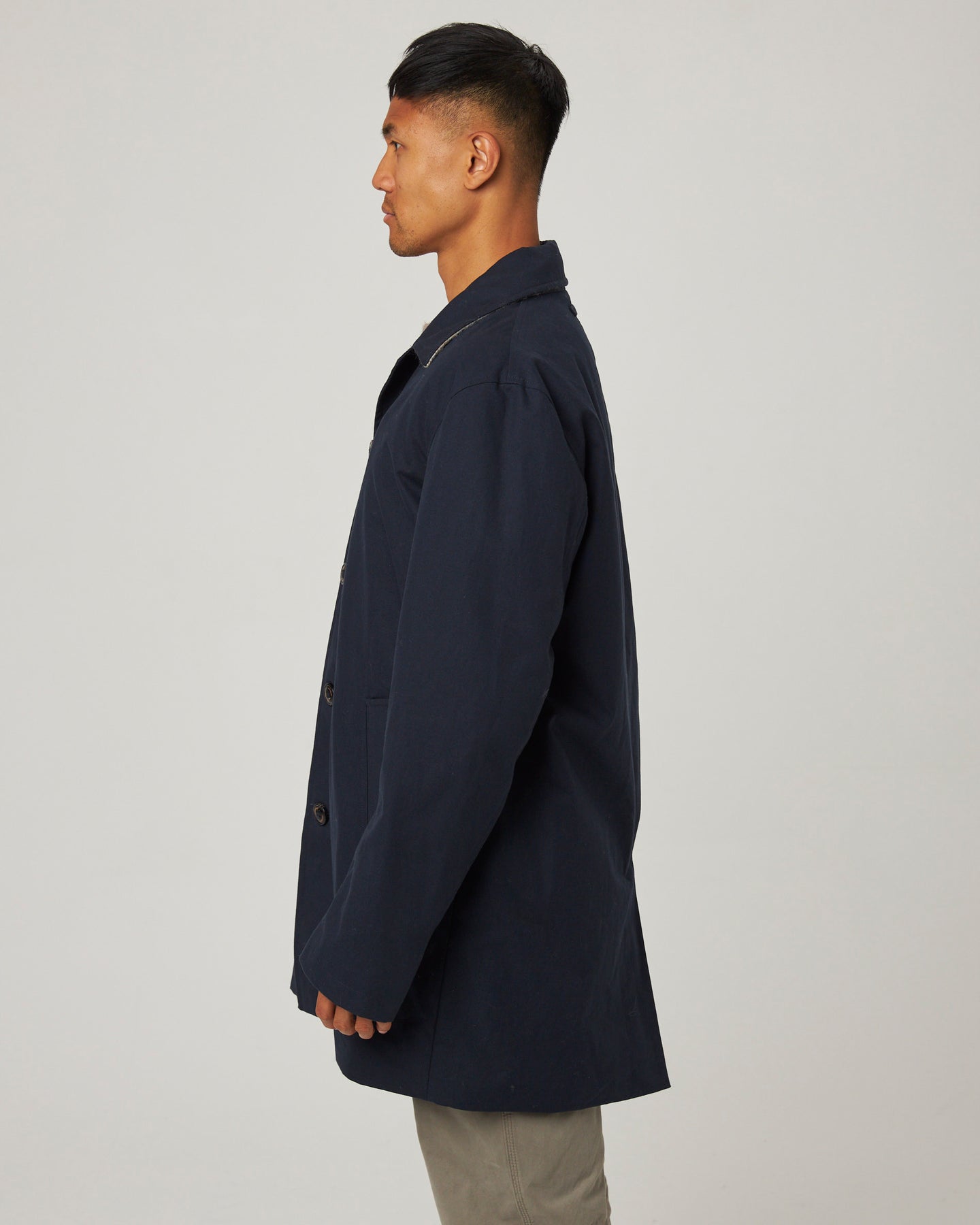 Peregrine Street Trench Coat - Navy-Men&#39;s Coats-Brooklyn-Vancouver-Yaletown-Canada