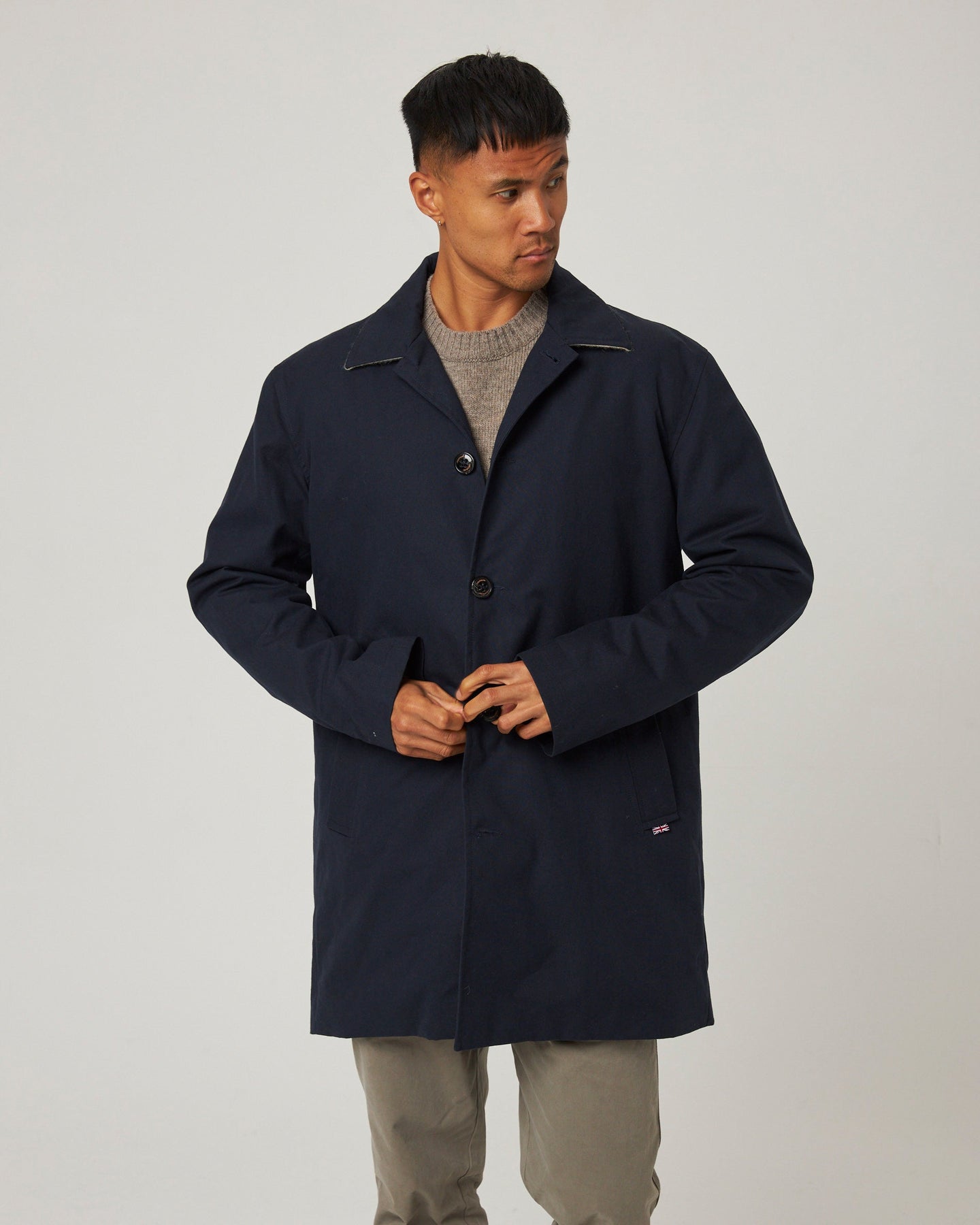 Peregrine Street Trench Coat - Navy-Men's Coats-Brooklyn-Vancouver-Yaletown-Canada