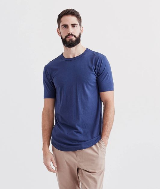 Goodlife Clothing Supima Scallop Crew Jersey Knit T-shirt-Men&#39;s T-Shirts-Yaletown-Vancouver-Surrey-Canada