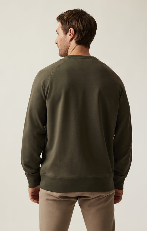 34 Heritage French Terry Crew Sweatshirt Pimento-Men's Sweatshirts-Brooklyn-Vancouver-Yaletown-Canada