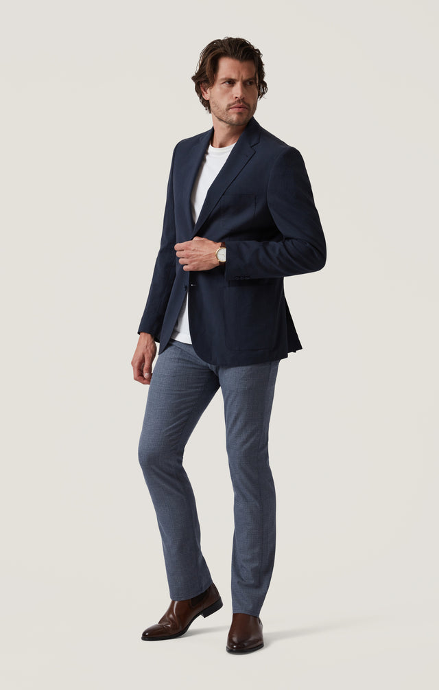 34 Heritage Matteo Seersucker Blazer - Navy-Men&#39;s Blazer-Brooklyn-Vancouver-Yaletown-Canada