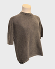 Arovescio Girocollo Mc P.To Traforato "Darkwash" Ss Crew Neck - Ebony-Men's Sweaters-Brooklyn-Vancouver-Yaletown-Canada