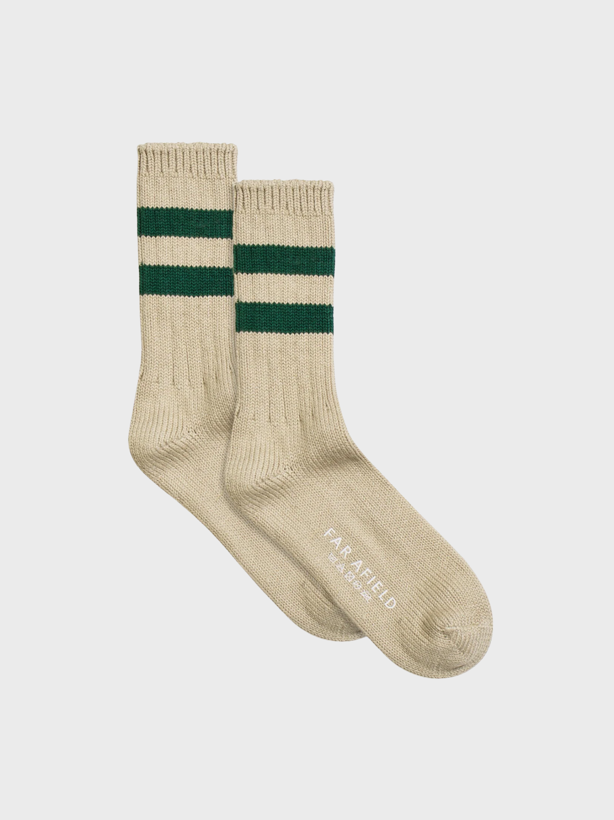 Far Afield Dos Stripe Socks - Sand-Men's Accessories-Brooklyn-Vancouver-Yaletown-Canada