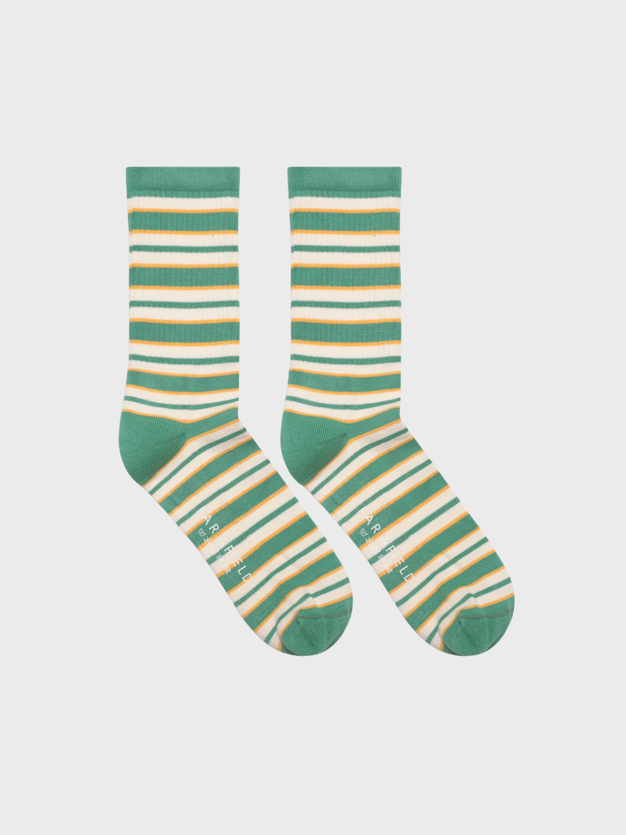 Far Afield Ribbed Stripe Socks - Frosty Green/Multi-Men's Accessories-Brooklyn-Vancouver-Yaletown-Canada