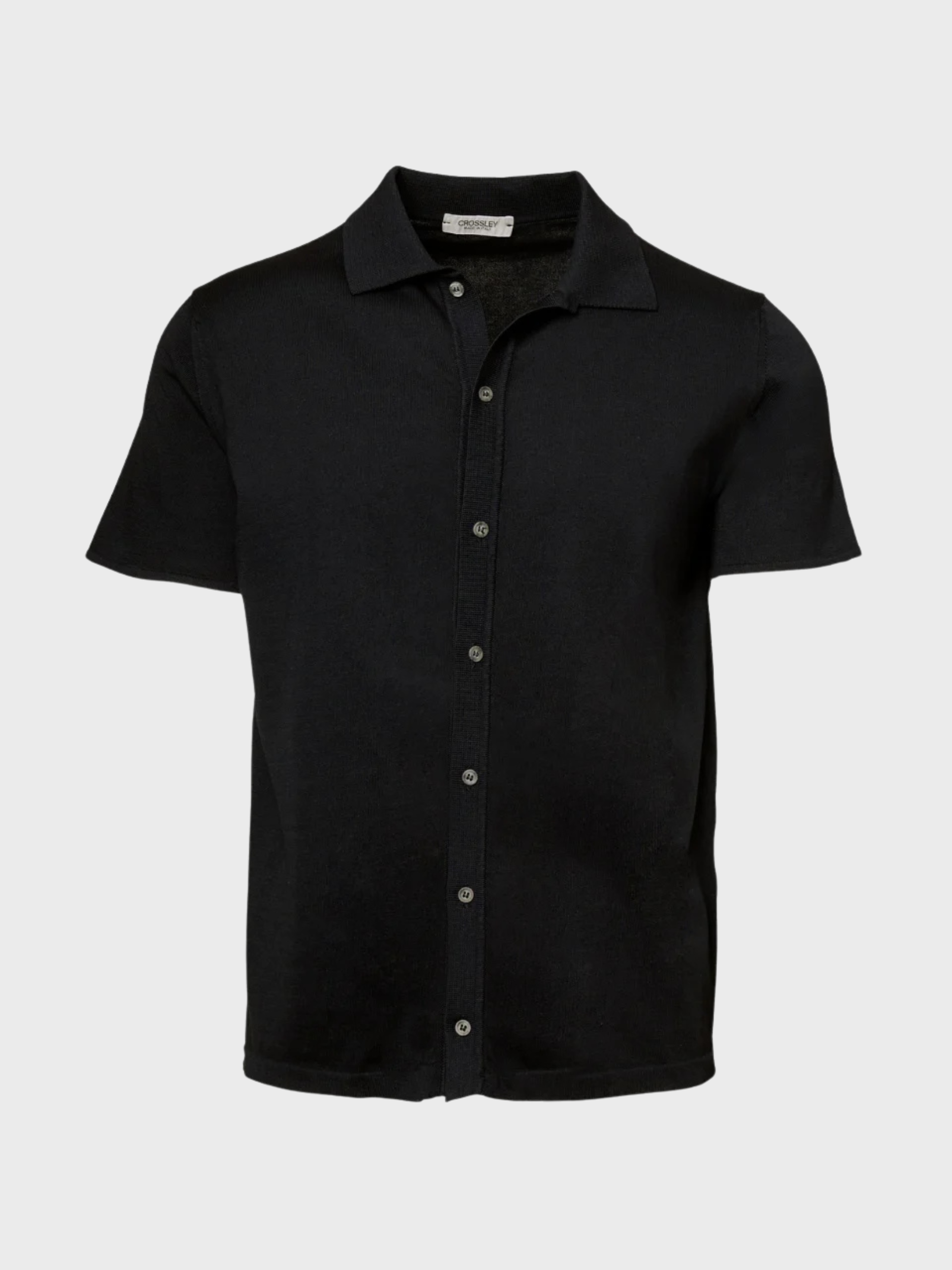 Crossley Wennit Knit Cotton Shirt - 700 Navy-Men's Shirts-Brooklyn-Vancouver-Yaletown-Canada