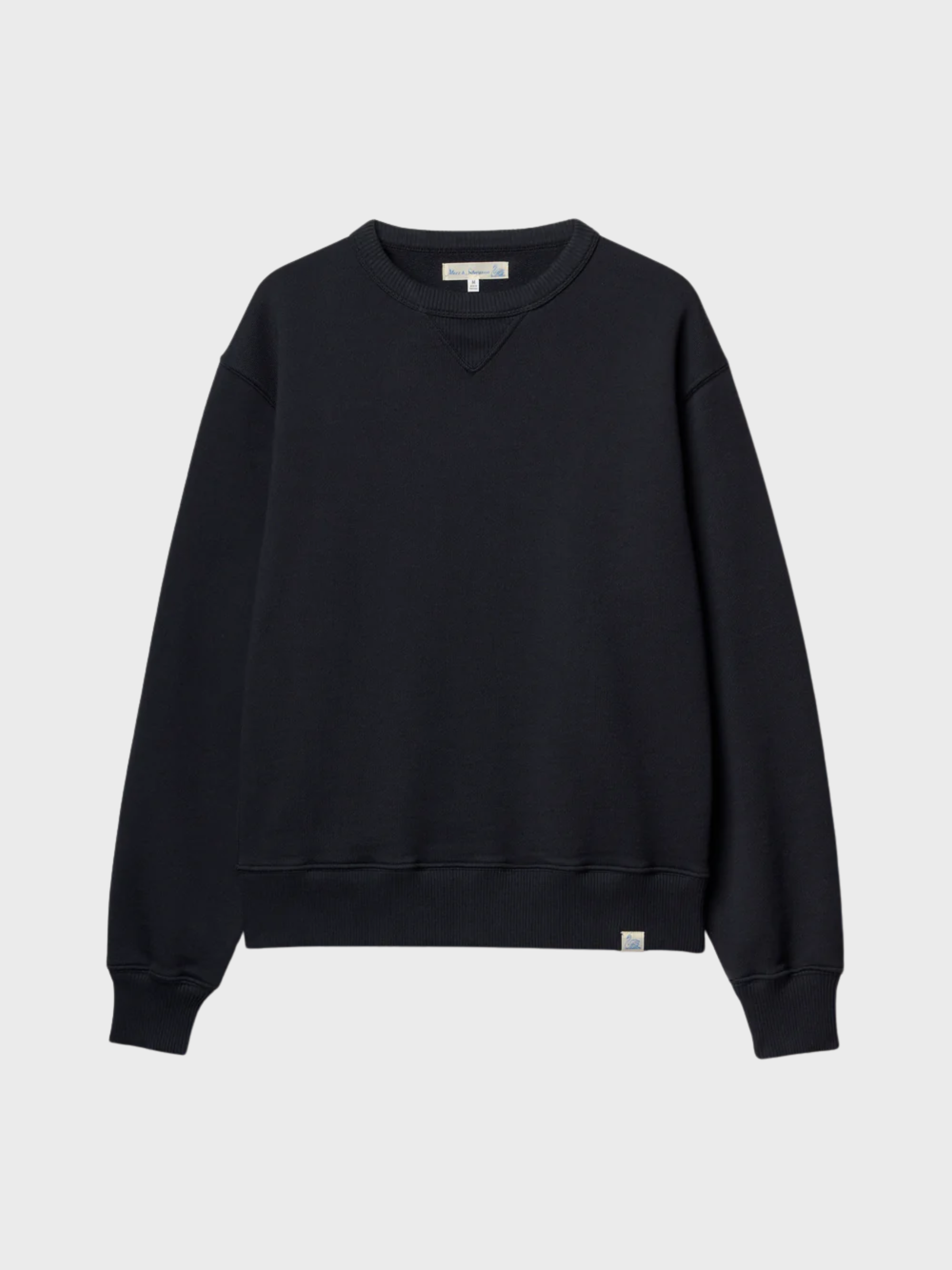 Merz Authentic Fleece Classic Fit Sweatshirt - Deep Black-Men's Sweatshirts-Brooklyn-Vancouver-Yaletown-Canada