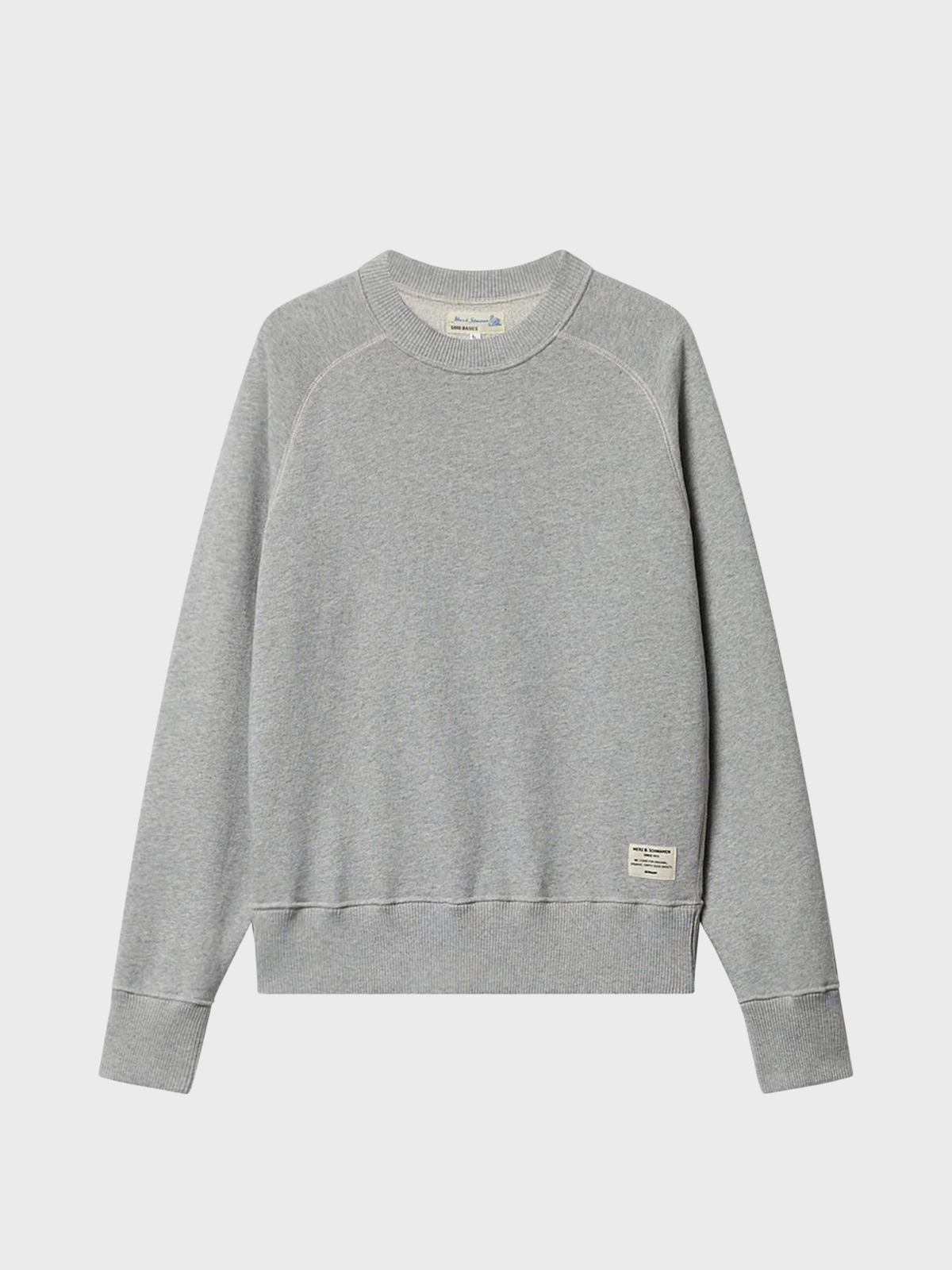Merz Retro Fleece Raglan Cotton Sweatshirt - Grey Melange-Men's Sweatshirts-Brooklyn-Vancouver-Yaletown-Canada