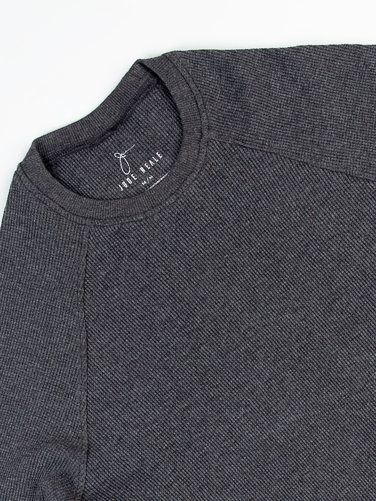 Jude Neale Rogan Waffle Long Sleeve - Grey Mix-Men's T-Shirts-Brooklyn-Vancouver-Yaletown-Canada
