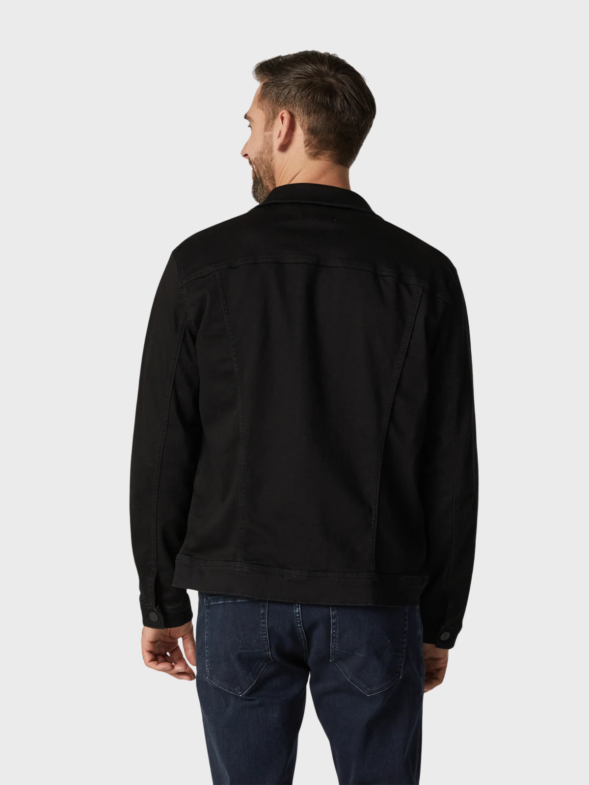 34 Heritage - Travis Black Brushed Denim Jacket-Men's Jackets-Brooklyn-Vancouver-Yaletown-Canada