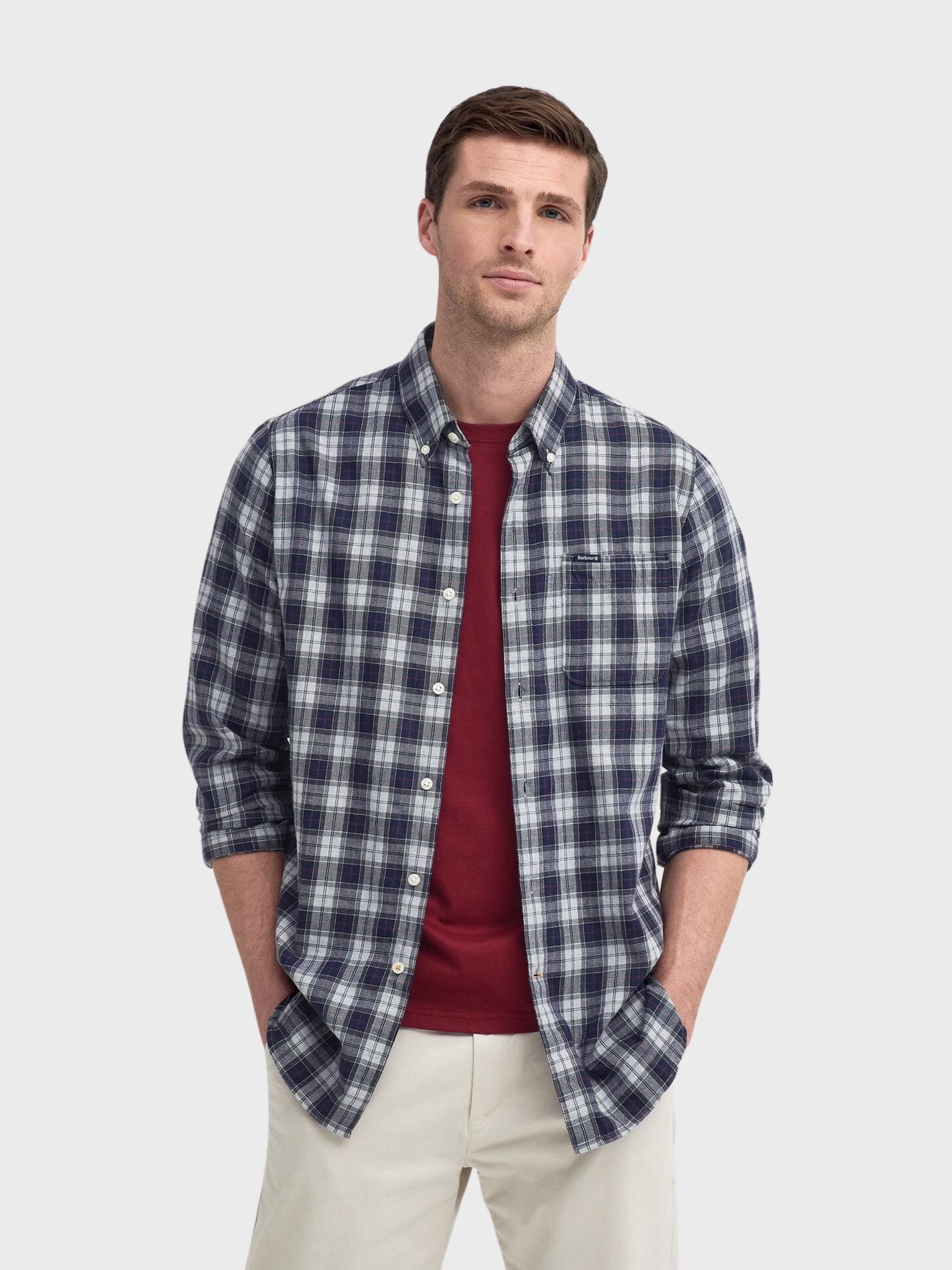 Barbour Shirt Lanark Tan27-Men's Shirts-Brooklyn-Vancouver-Yaletown-Canada