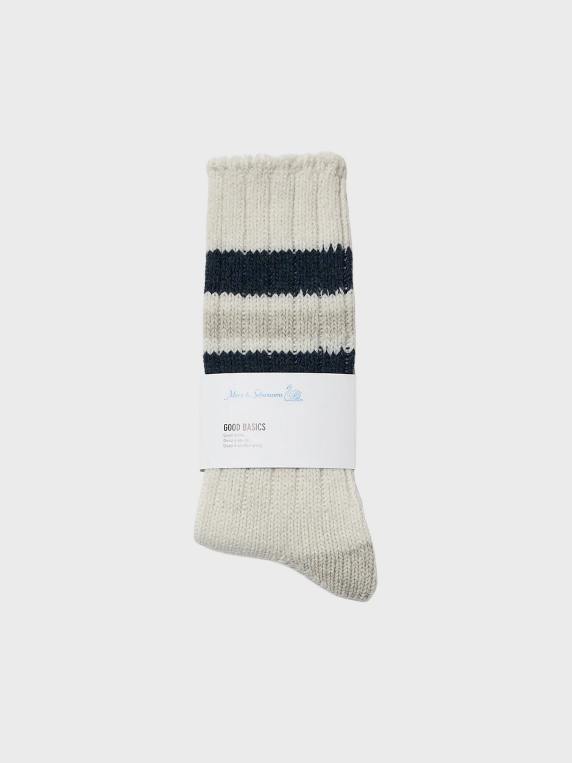 Merz Unisex Socks, Recycled Wool - nature/denim blue-Men's Accessories-Brooklyn-Vancouver-Yaletown-Canada