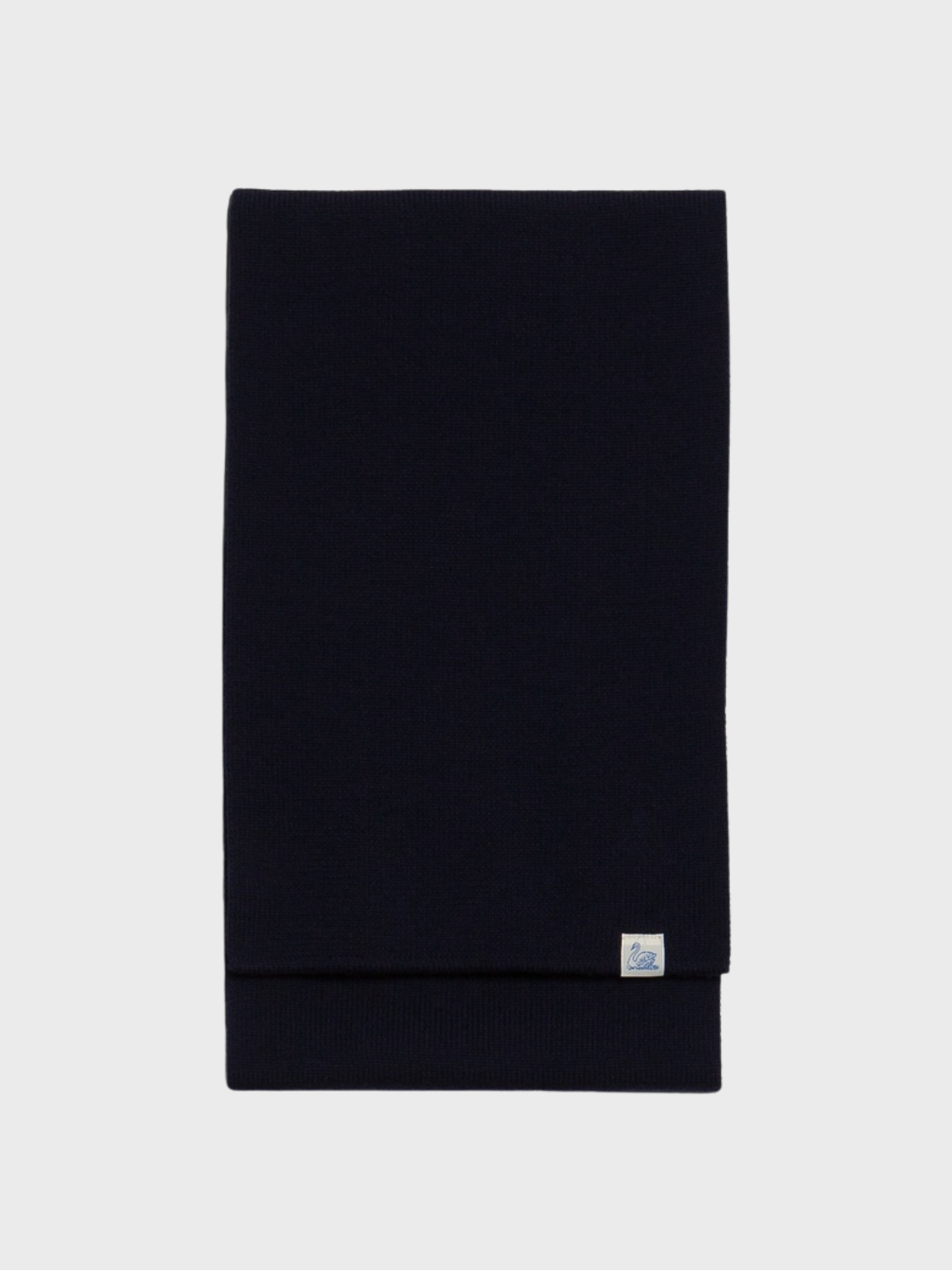 Merz Classic Scarf, Ribbed Structure, Merino Wool - deep black-Men's Accessories-Brooklyn-Vancouver-Yaletown-Canada