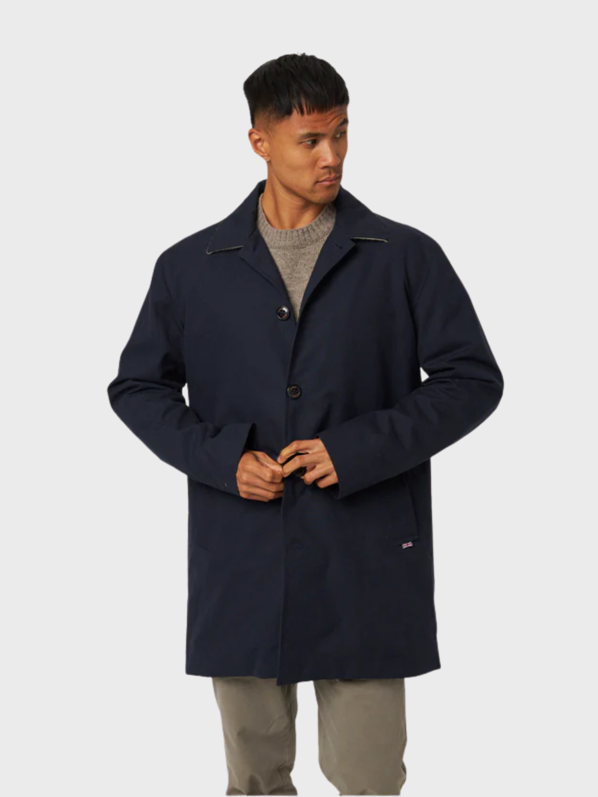 Peregrine Street Trench Coat - Navy-Men's Coats-Brooklyn-Vancouver-Yaletown-Canada