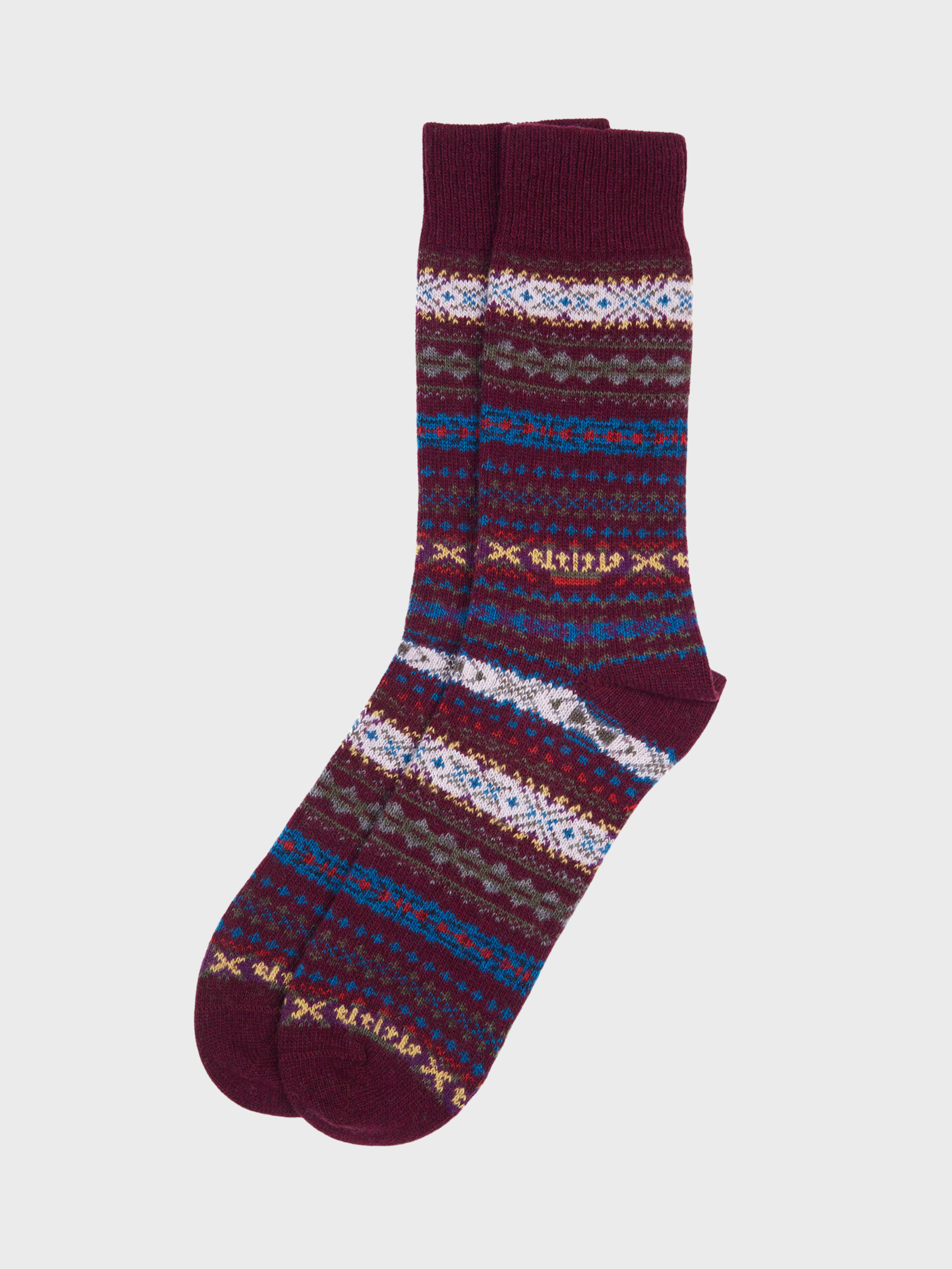 Barbour Boyd Socks - Burgundy-Men's Accessories-Brooklyn-Vancouver-Yaletown-Canada