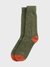 Barbour Houghton Socks - Olive/Burnt Orange-Men's Accessories-Brooklyn-Vancouver-Yaletown-Canada