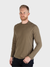 Jude Neale Rogan Waffle Long Sleeve - Army-Men's Shirts-Brooklyn-Vancouver-Yaletown-Canada