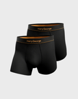 Harry George 2 Boxer Briefs 4" Black-Men's Accessories-Brooklyn-Vancouver-Yaletown-Canada