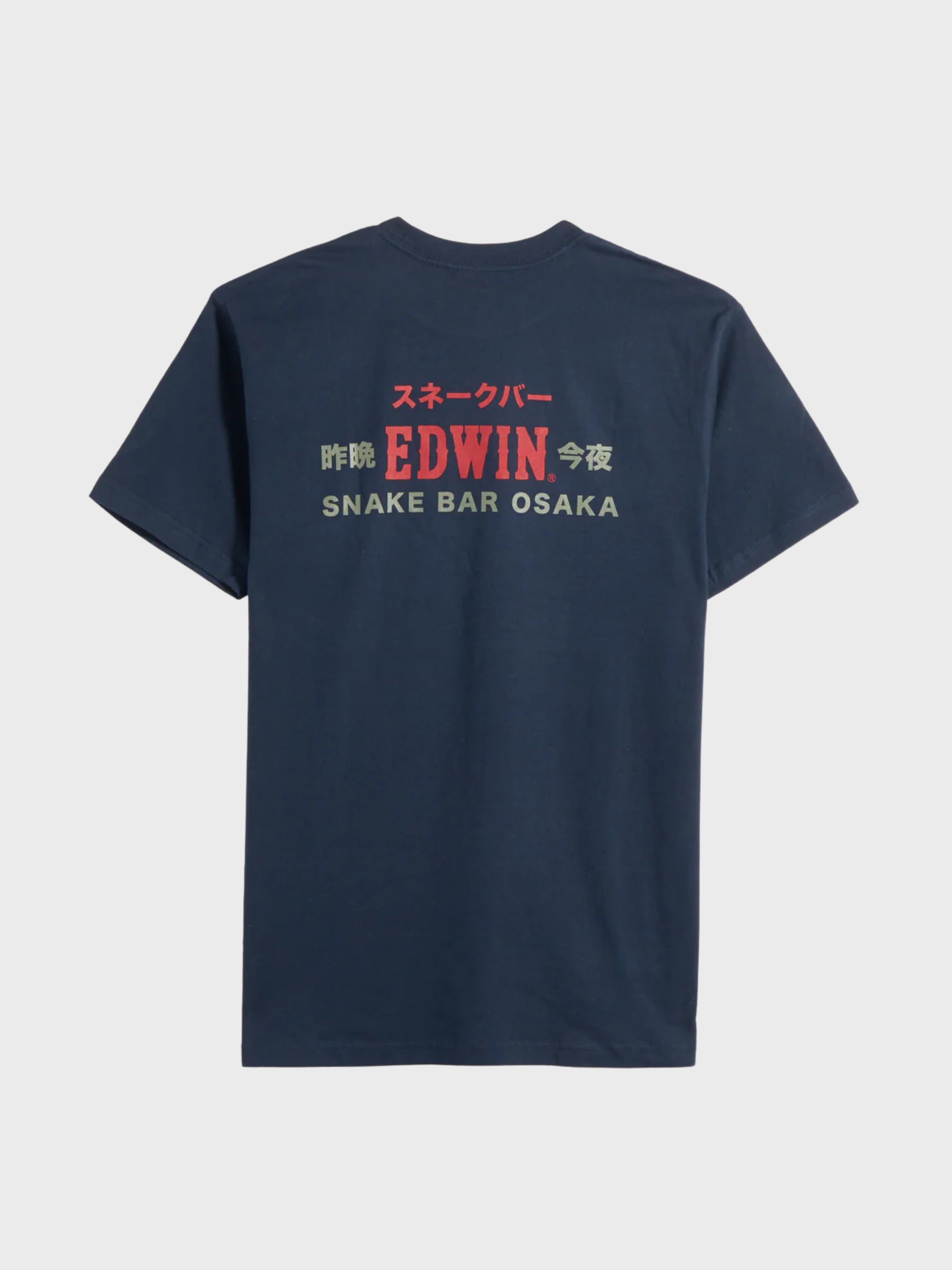 Edwin Edwin Ss Tee - Navy Snake Bar-Men's T-Shirts-Brooklyn-Vancouver-Yaletown-Canada