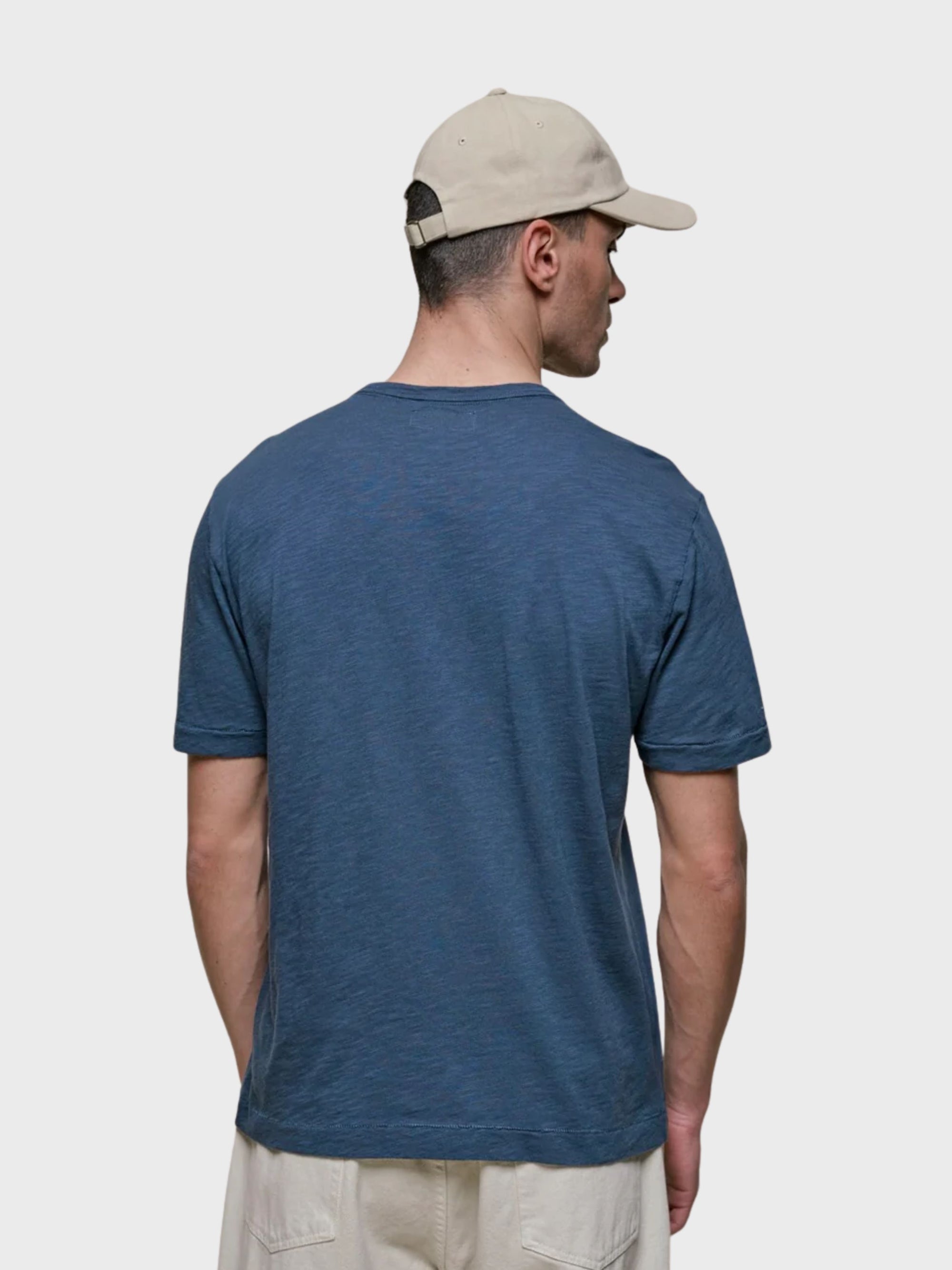 Merz Slub Pima Cotton T-Shirt - Denim Blue-Men's T-Shirts-Brooklyn-Vancouver-Yaletown-Canada