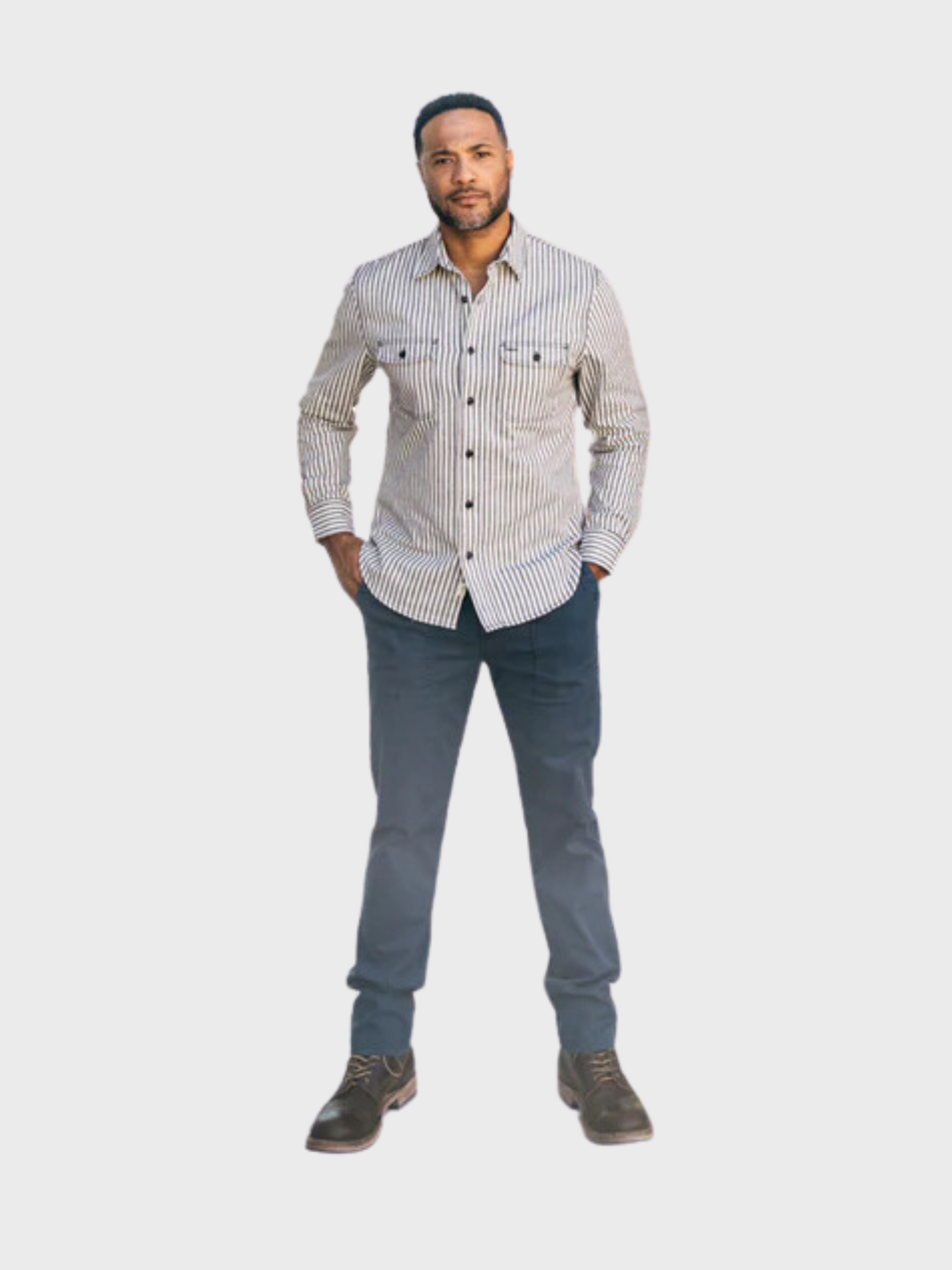 Kato The Fatigue Oxford St Pants Cobalt SS24-Men's Pants-Yaletown-Vancouver-Surrey-Canada