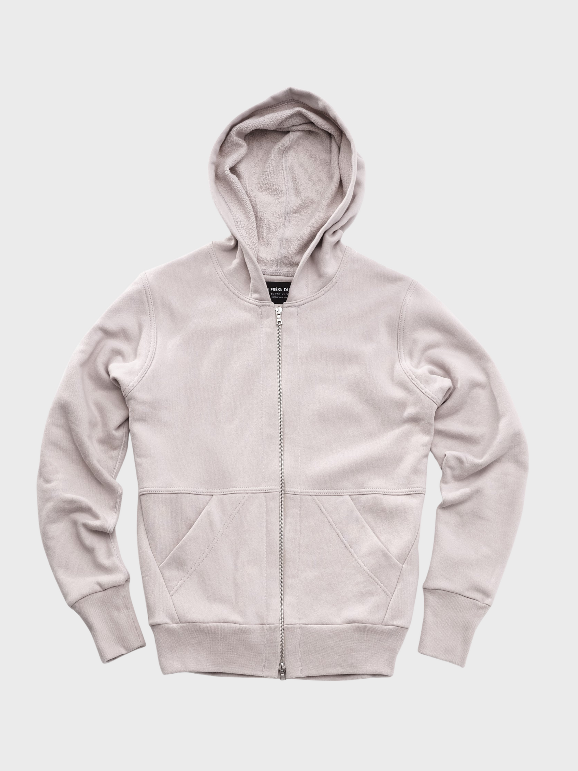 Frere Du Nord Summer Zip Hoodie - Limestone-Men's Sweatshirts-Brooklyn-Vancouver-Yaletown-Canada