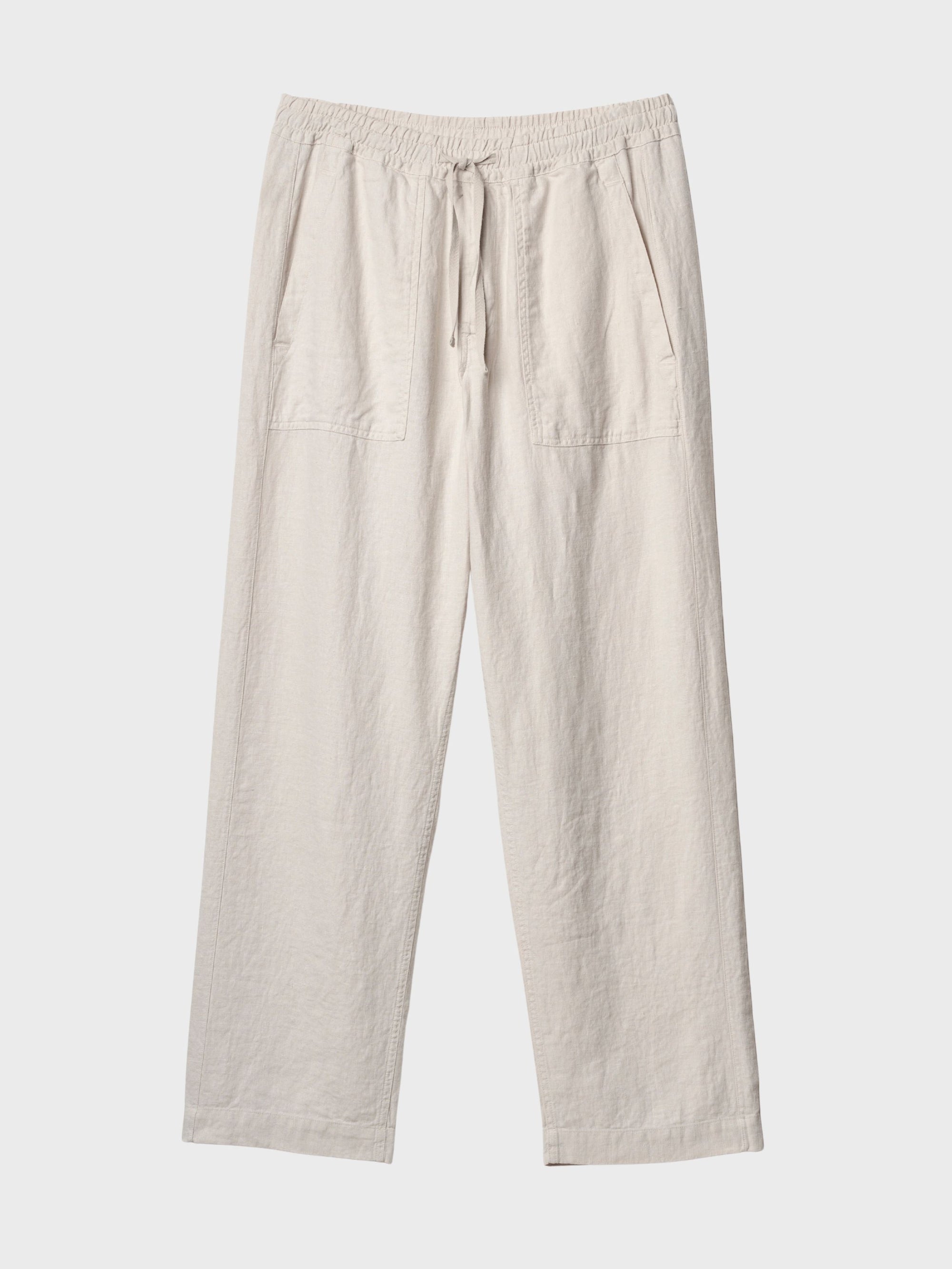 Merz Workers Linen Drawstring Pants - Light Stone-Men's Pants-Brooklyn-Vancouver-Yaletown-Canada