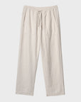 Merz Workers Linen Drawstring Pants - Light Stone-Men's Pants-Brooklyn-Vancouver-Yaletown-Canada