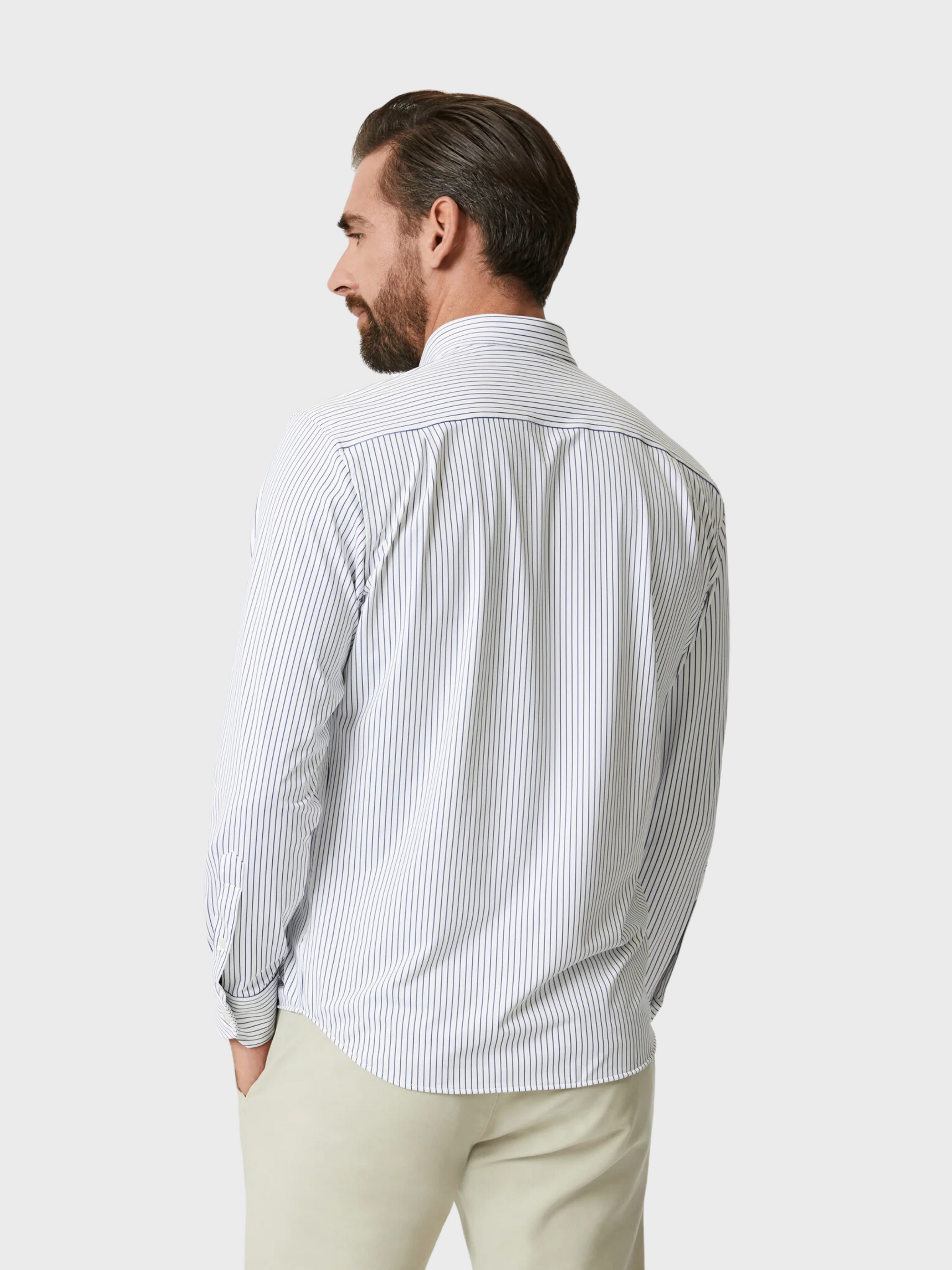 34 Heritage Stripe Shirt White-Men's Shirts-Brooklyn-Vancouver-Yaletown-Canada