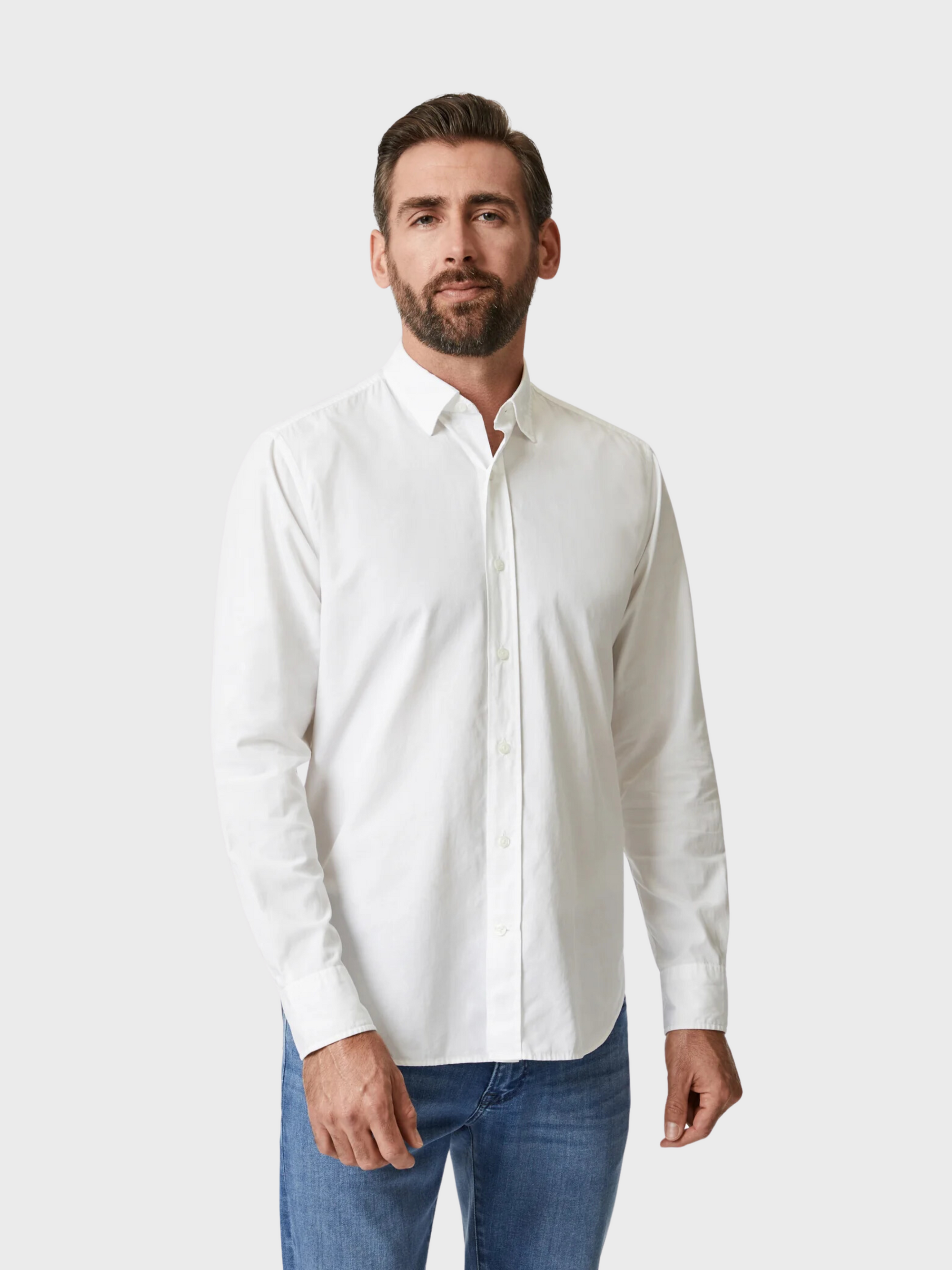 34 Heritage Luxe Twill Shirt Bright White-Men's Shirts-S-Brooklyn-Vancouver-Yaletown-Canada