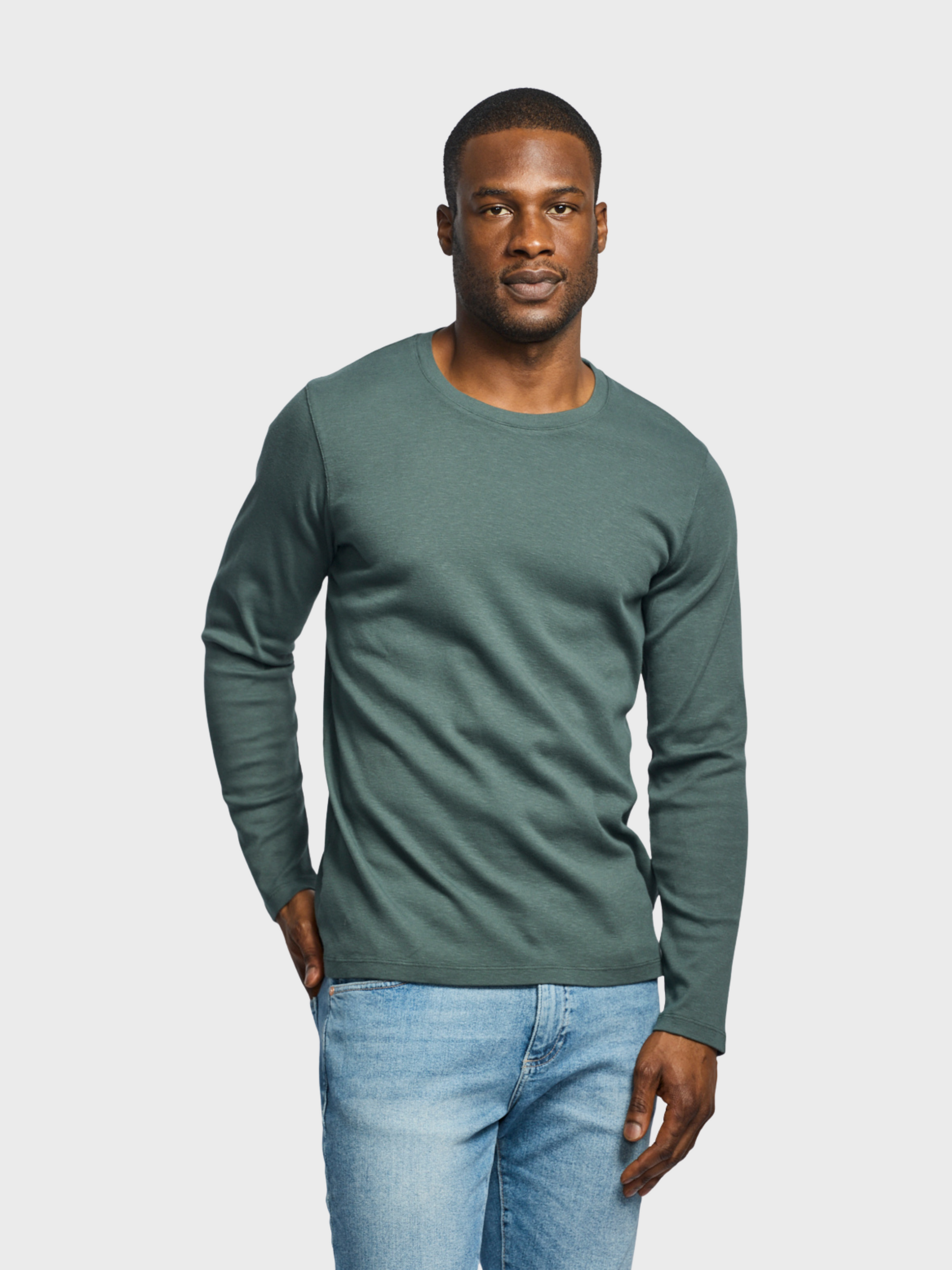 Easy Mondays L/S Crew Slub Shadow-Men's T-Shirts-Brooklyn-Vancouver-Yaletown-Canada