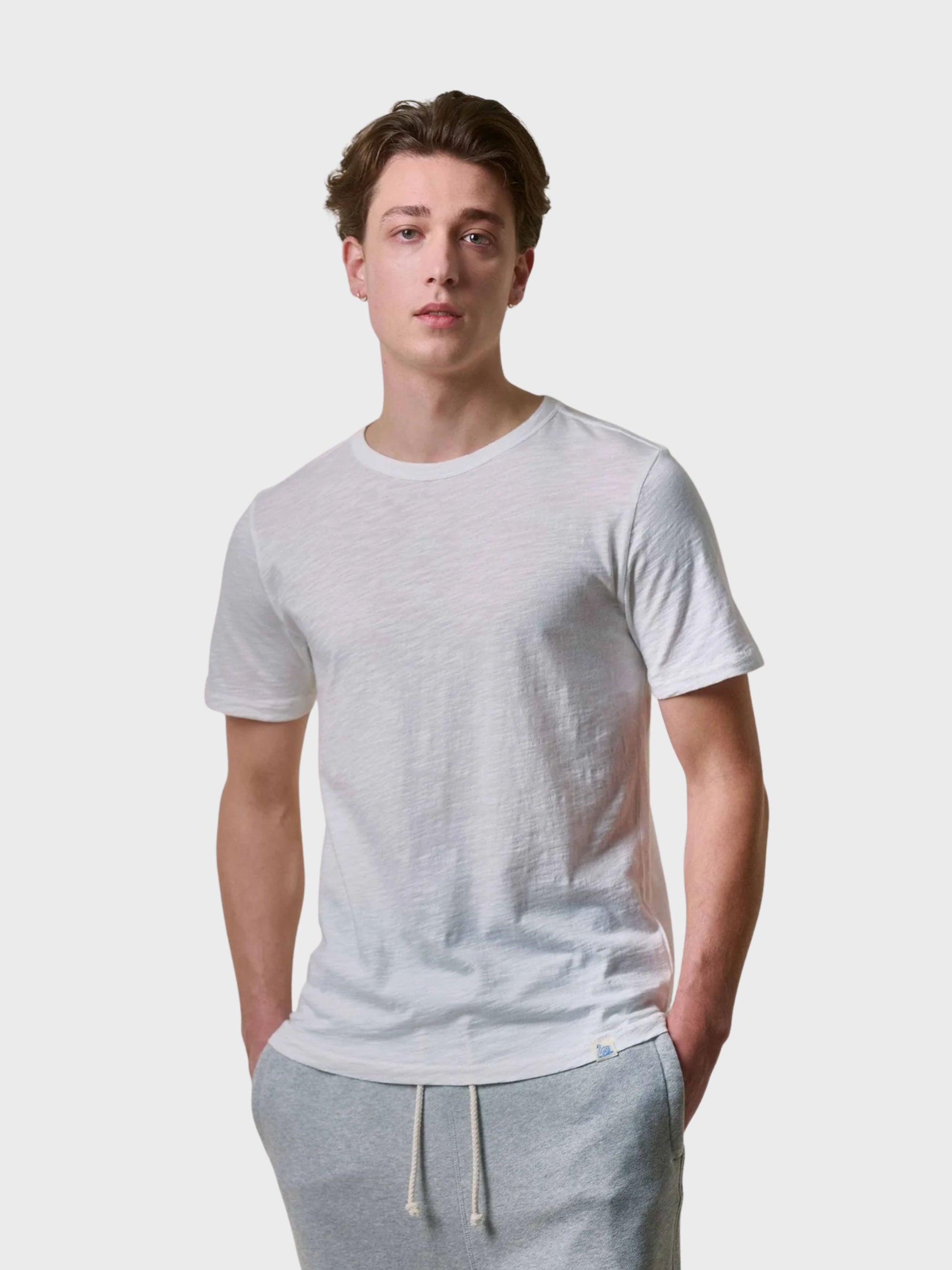 Merz Slub Pima Cotton T-Shirt - White-Men's T-Shirts-Brooklyn-Vancouver-Yaletown-Canada