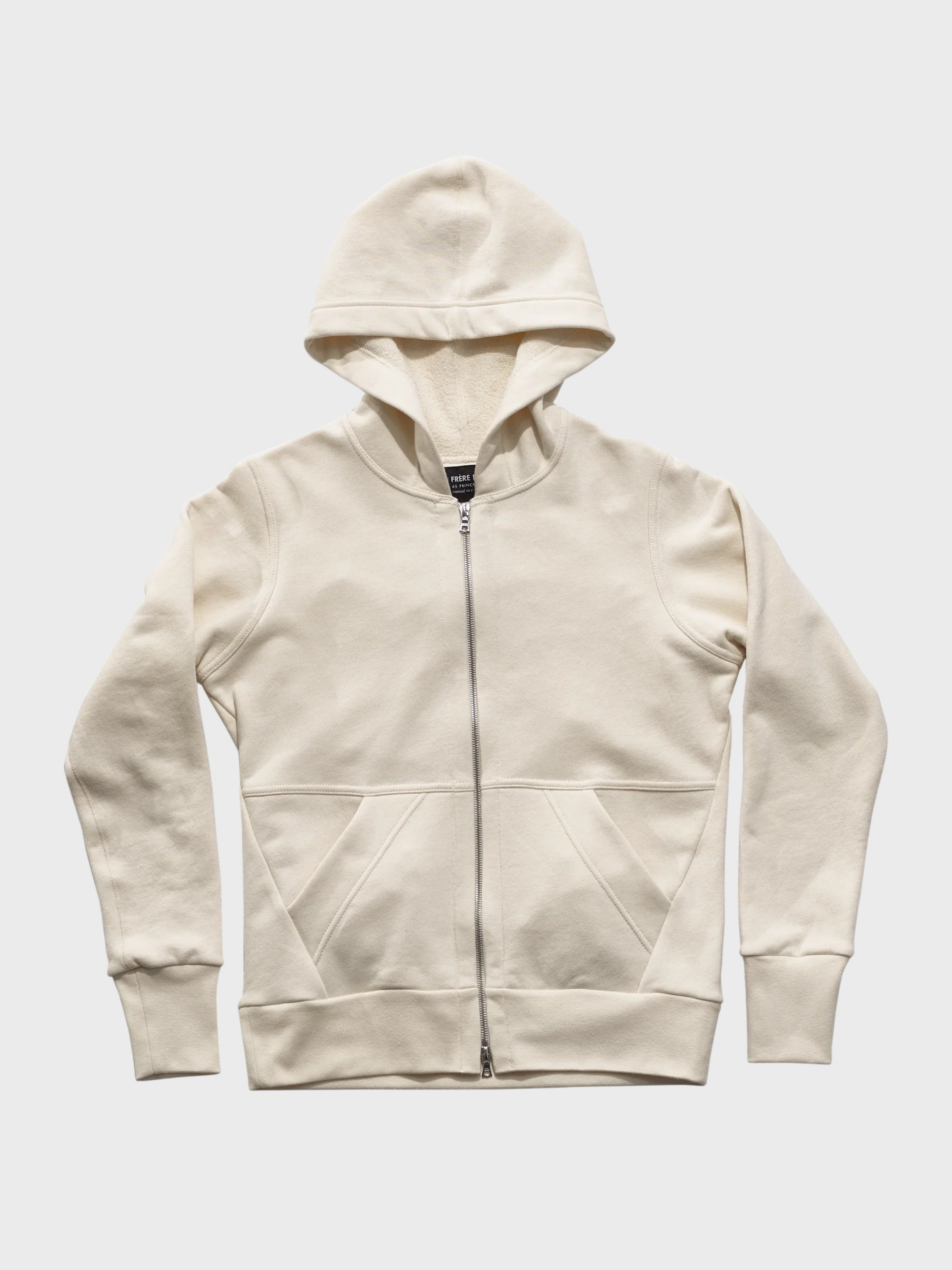 Frere Du Nord Summer Zip Hoodie Natural-Men's Sweatshirts-Brooklyn-Vancouver-Yaletown-Canada