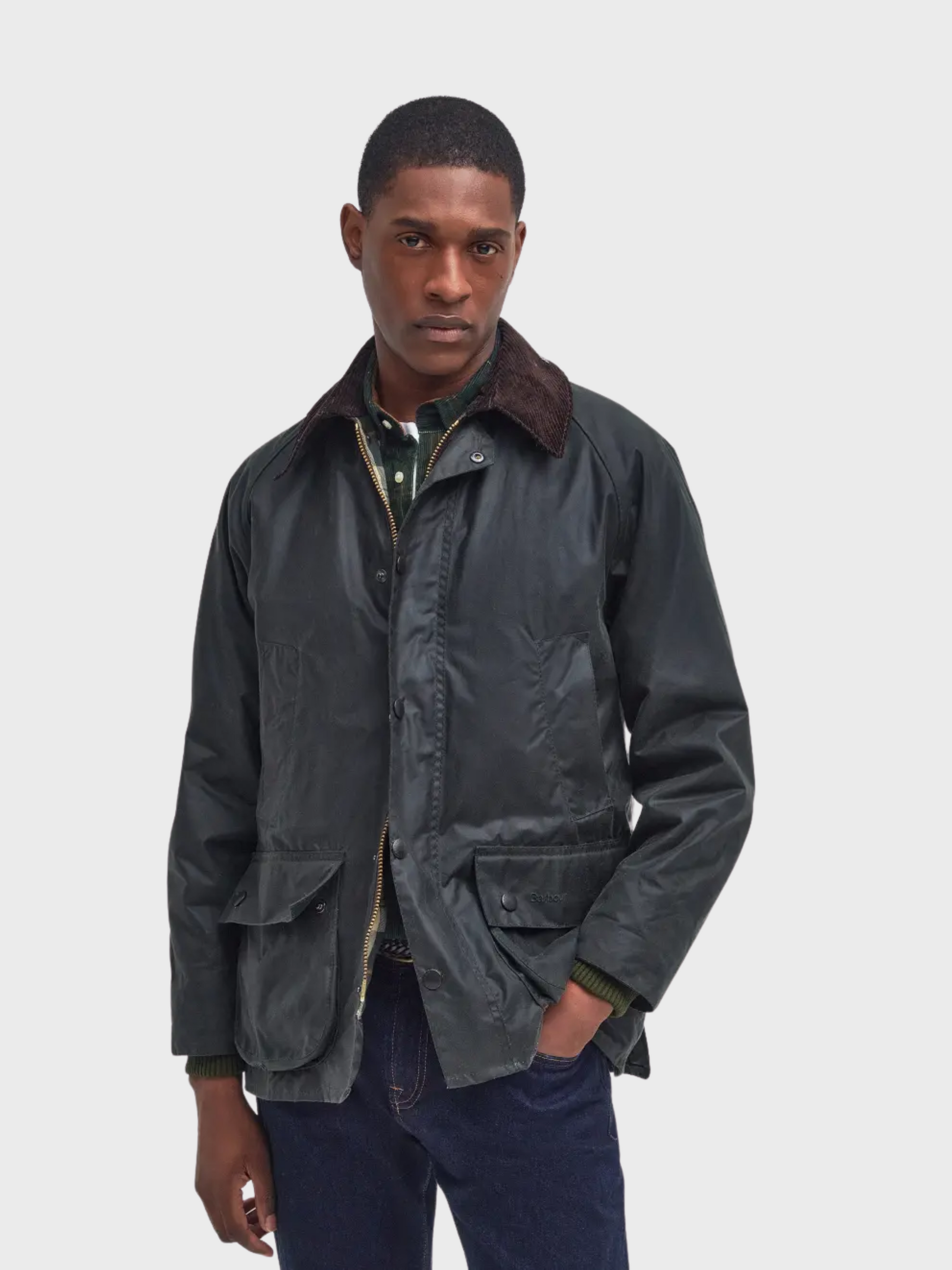 Barbour Bedale Wax Jacket - Sage-Men's Jackets-Brooklyn-Vancouver-Yaletown-Canada