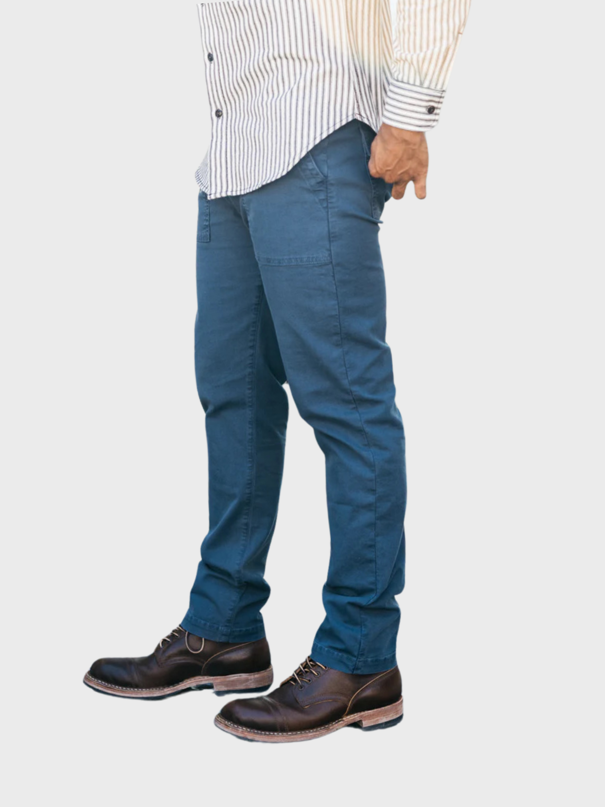 Kato The Fatigue Oxford St Pants Cobalt SS24-Men's Pants-28-Yaletown-Vancouver-Surrey-Canada