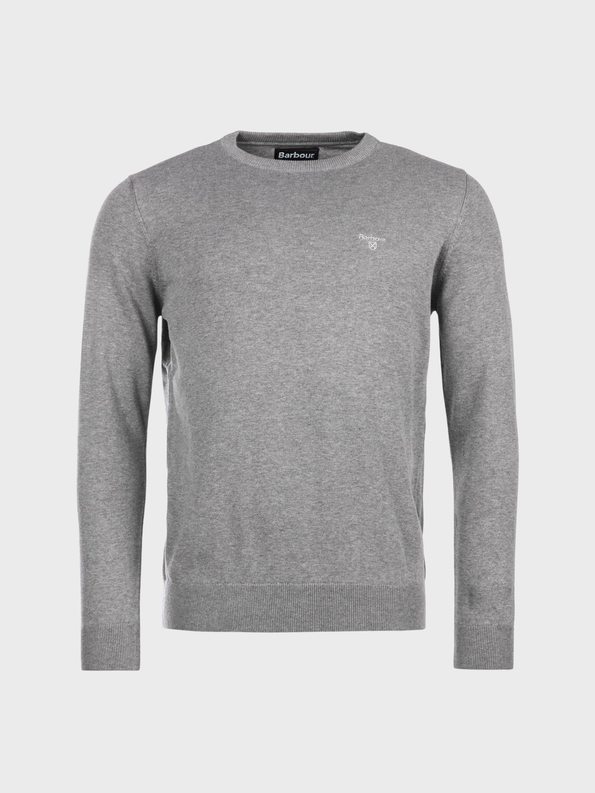 Barbour Pima Crew - Grey-Men's Sweaters-Brooklyn-Vancouver-Yaletown-Canada