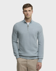 Barbour Honeycomb Hz - Slate Blue-Men's Sweaters-Brooklyn-Vancouver-Yaletown-Canada