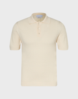 Fiesoli Textured Knit Polo - Ecru-Men's Sweaters-Brooklyn-Vancouver-Yaletown-Canada