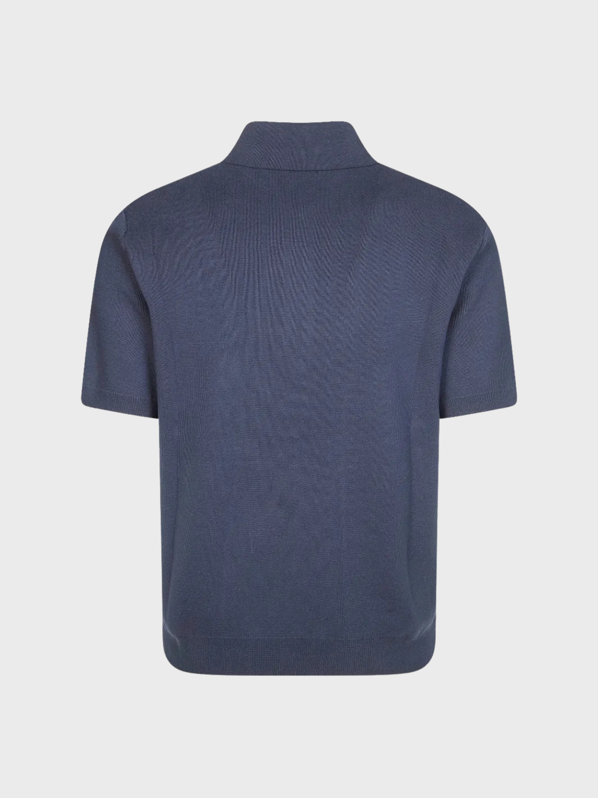 Fiesoli Zip Polo Knit - Notte-Men's Sweaters-Brooklyn-Vancouver-Yaletown-Canada