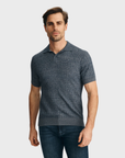 34 Heritage Melange Sweater Indigo-Men's Sweaters-Brooklyn-Vancouver-Yaletown-Canada