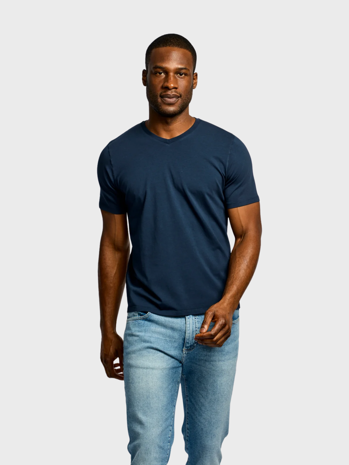 Easy Mondays T Shirt V Neck Navy-Men's T-Shirts-Brooklyn-Vancouver-Yaletown-Canada
