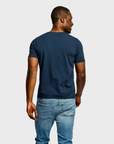 Easy Mondays T Shirt V Neck Navy-Men's T-Shirts-Brooklyn-Vancouver-Yaletown-Canada