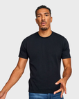 Easy Mondays Crew Neck SS Cotton T-Shirt Black-Men's T-Shirts-Brooklyn-Vancouver-Yaletown-Canada