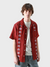 Far Afield Stachio SS Shirt - Sol Stripe Embroidery Deep Red-Men's Shirts-Brooklyn-Vancouver-Yaletown-Canada