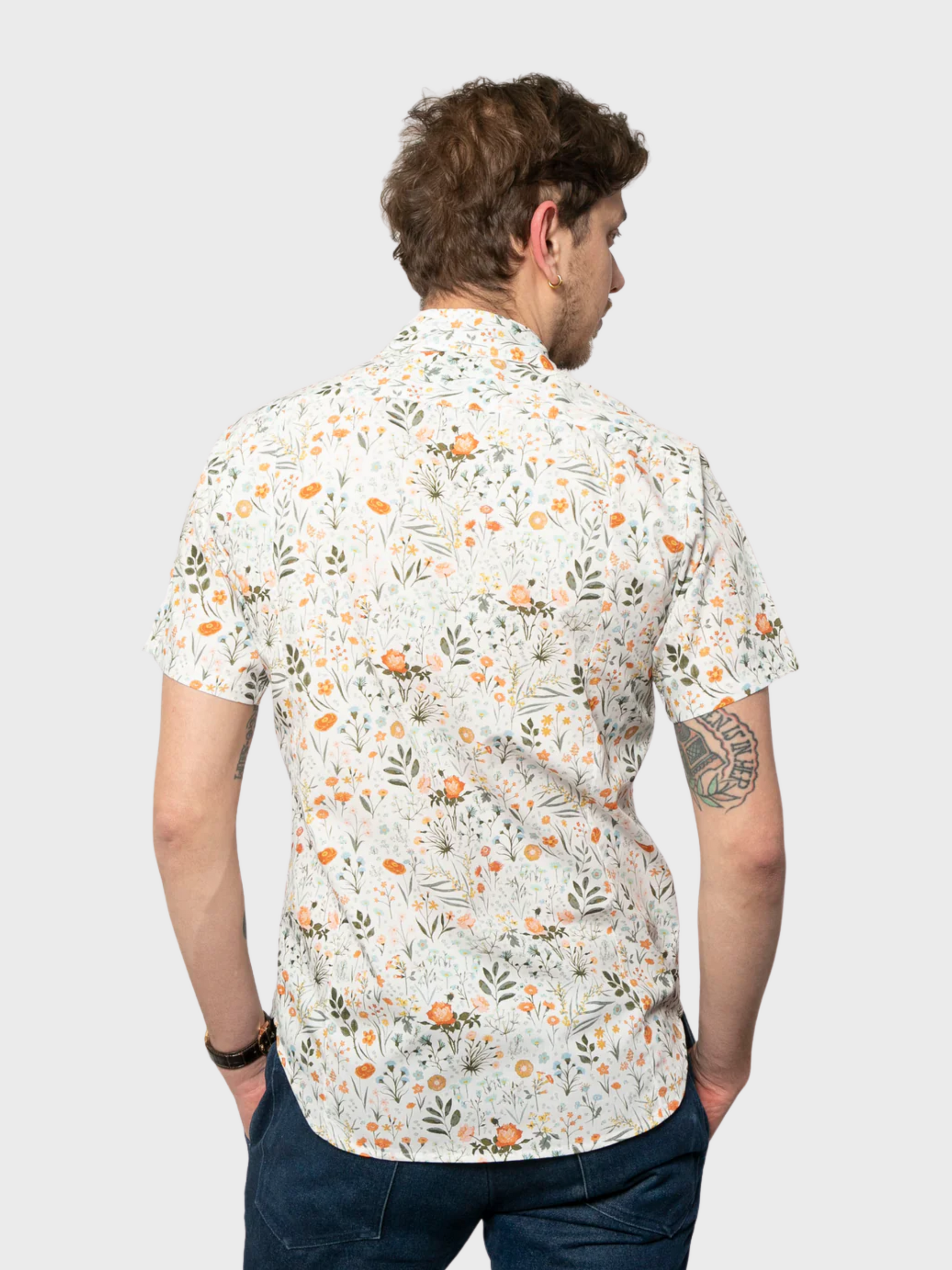 18Waits Short Sleeve Dylan Shirt Garden Days-Men's Shirts-Brooklyn-Vancouver-Yaletown-Canada