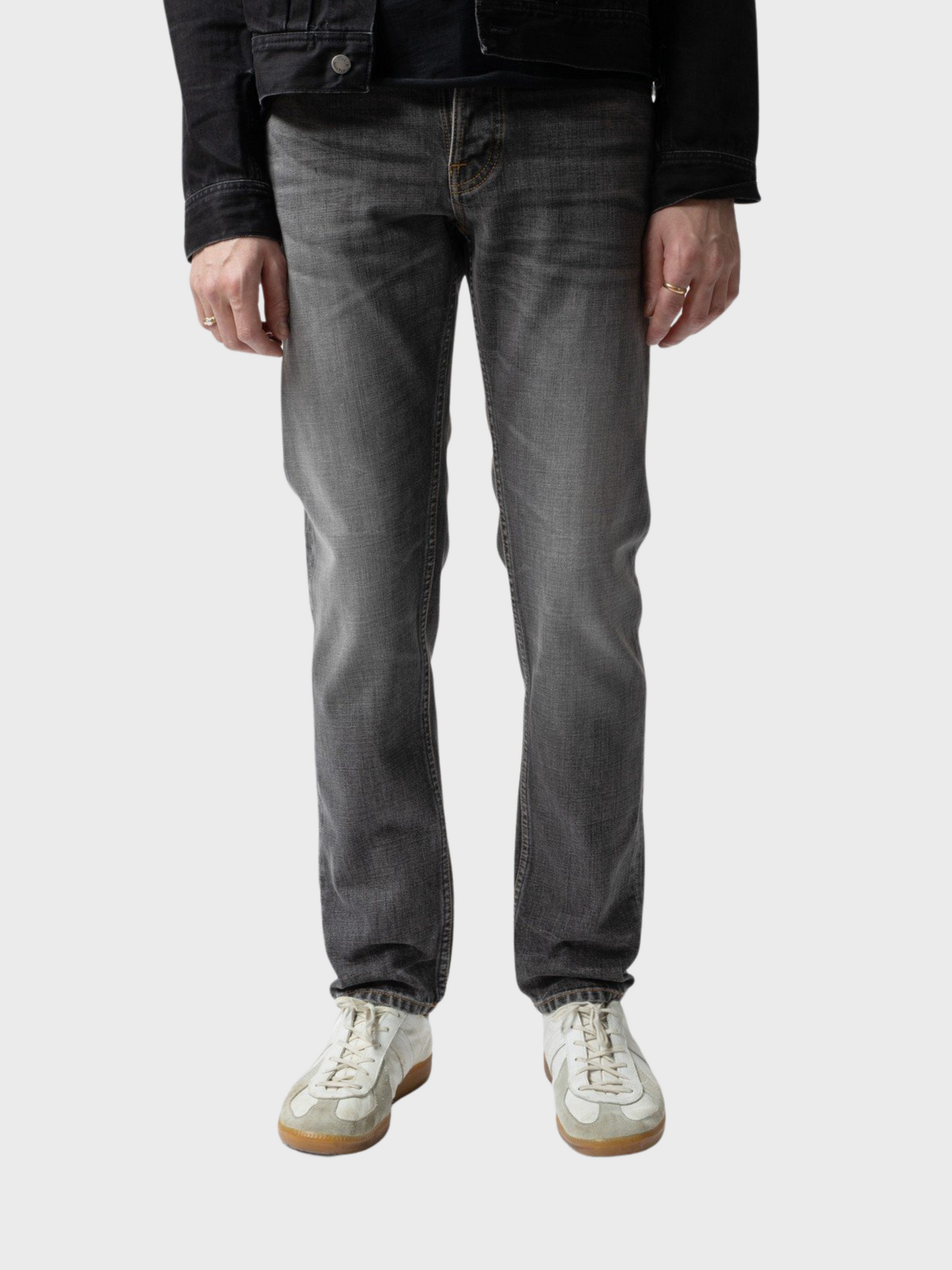 Nudie Steady Eddie II Grey Crosshatc-Men's Denim-Brooklyn-Vancouver-Yaletown-Canada