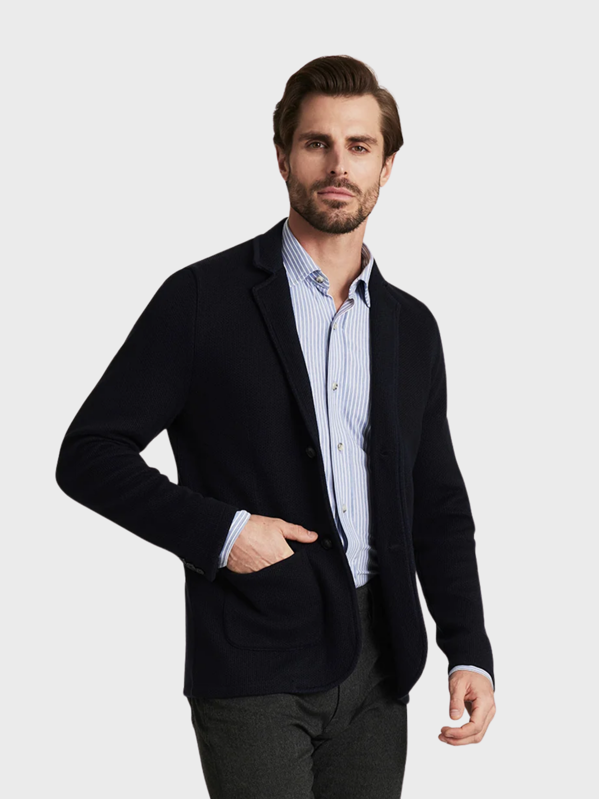 34 Heritage Double Face Blazer Navy-Men's Blazers-Brooklyn-Vancouver-Yaletown-Canada